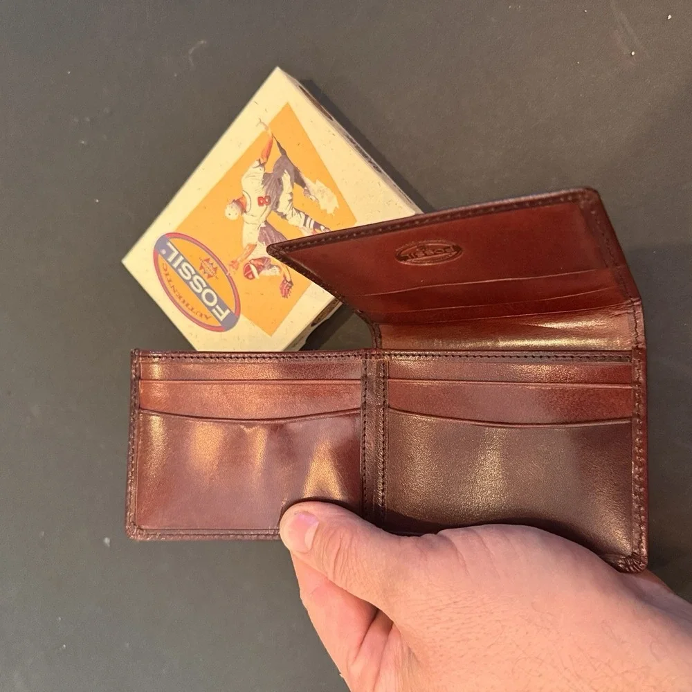 Fossil ML-6508BRN OXFORD Execufold Wallet Brown Leather
